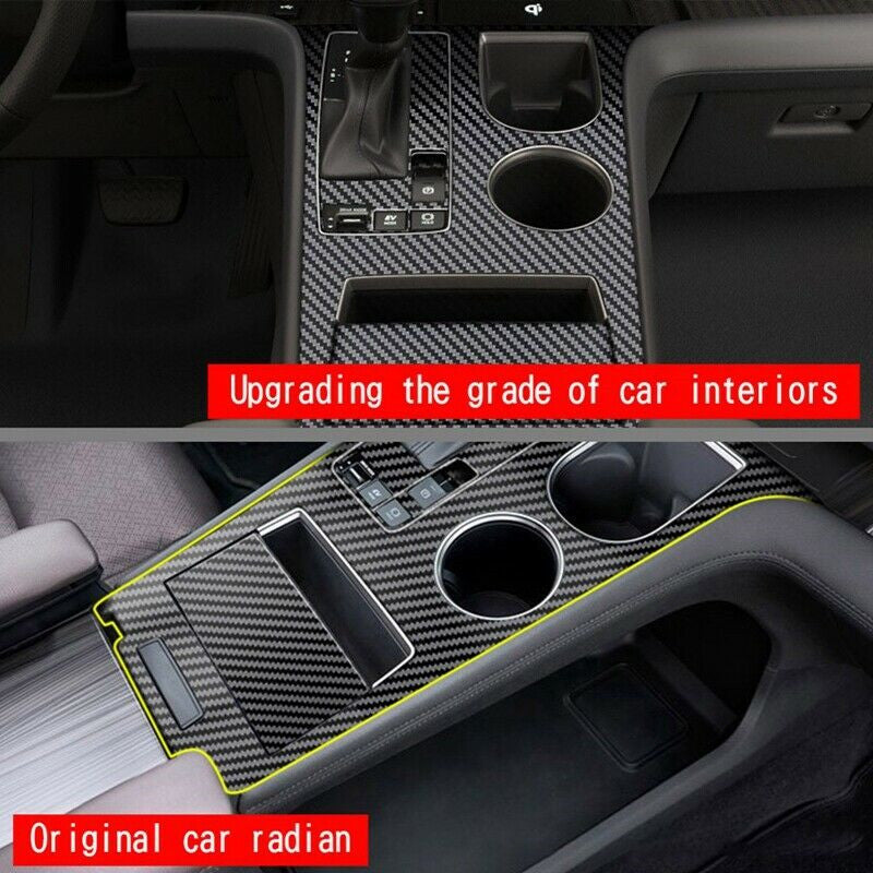 for Toyota for Sienna 2021-22 ABS Carbon Fiber Console Gear Shift Panel Cover Trim2