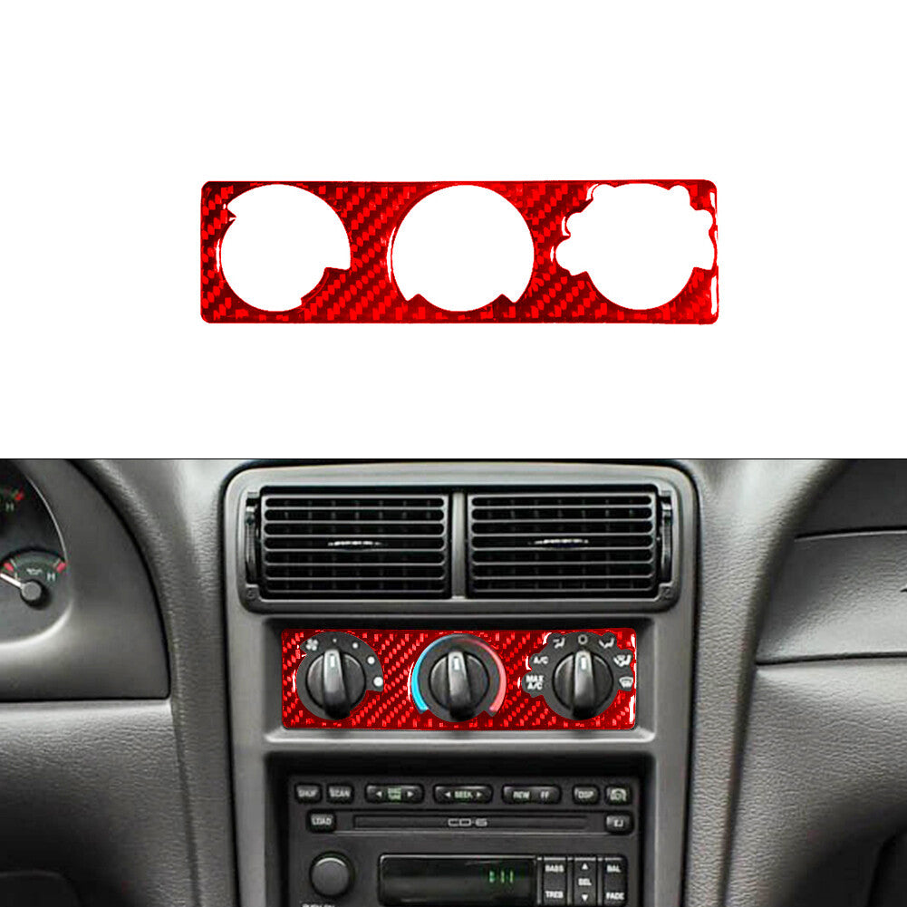 Carbon Fiber Central Air Vent Panel Trim for Ford for Mustang Convertible 2001-2004