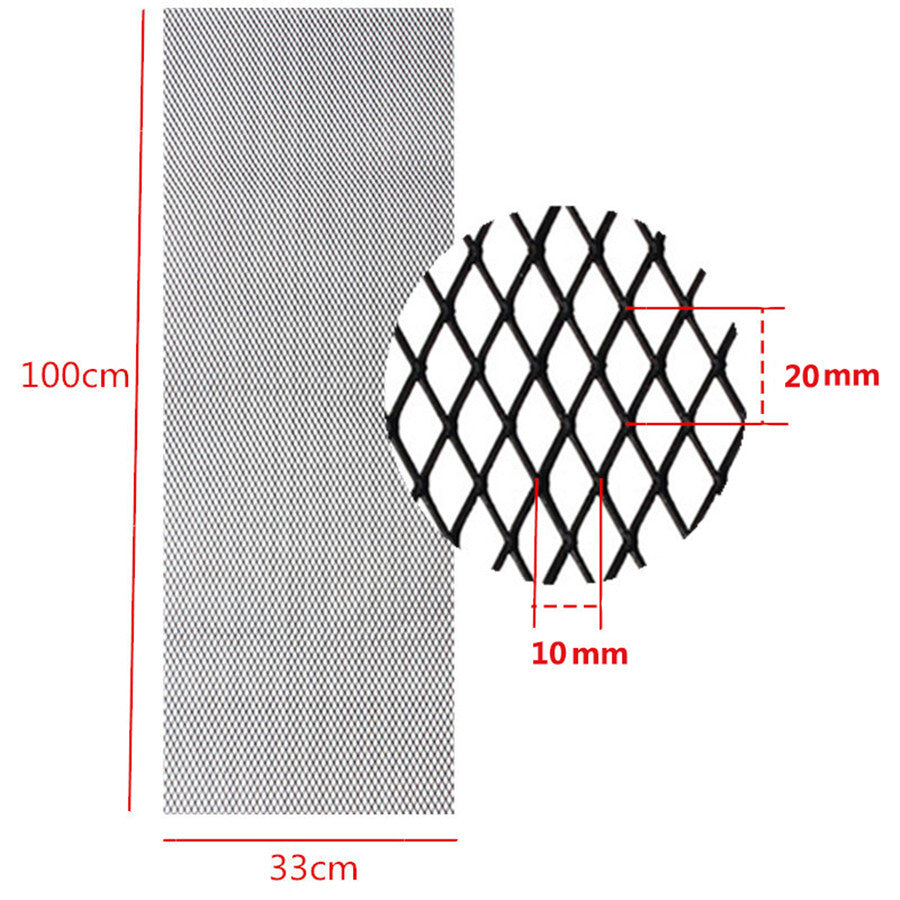 40 x 13 Aluminum Mesh Grill Cover Car Bumper Fender Hood Vent Grille Net Black