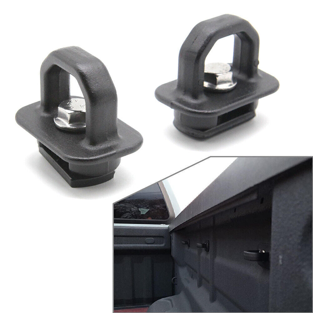 Tie Down Anchors Hooks for Chevrolet for Chevy Silverado Pickup Trucks Black 2PCs