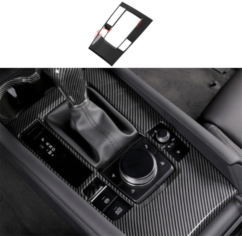 for Mazda 3 2019-21 ABS Carbon Fiber Indoor Control Panel Cover Trim