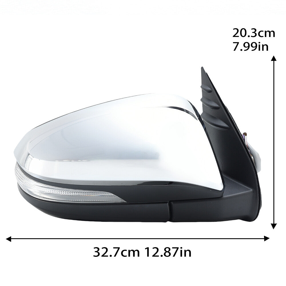 F¨¹r for Toyota Helix 2015-2020 Au?enspiegel R¨¹ckspiegel Spiegel Rechts 7 Draht