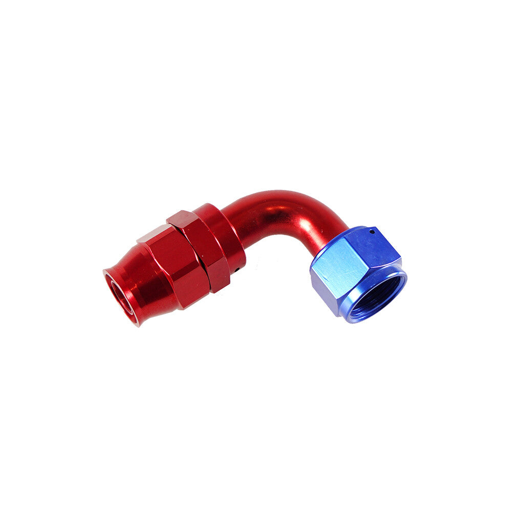 12AN PTFE Hose End Fittings 90Degree Aluminum Swivel AN12 For PTFE Hose Only Red