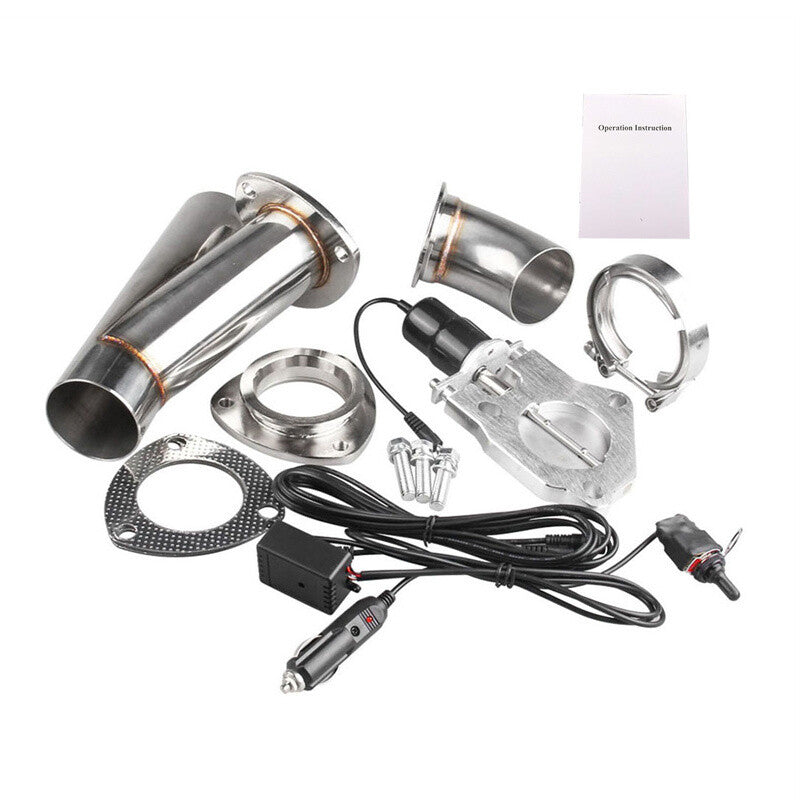 3 Electric Exhaust Valve Control Motor Dump Valve Stainless Kit Manual Switch