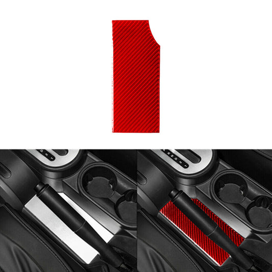 Red Carbon Fiber Below Center Cup Holder Cover Trim for Jeep for Wrangler 2007-2010