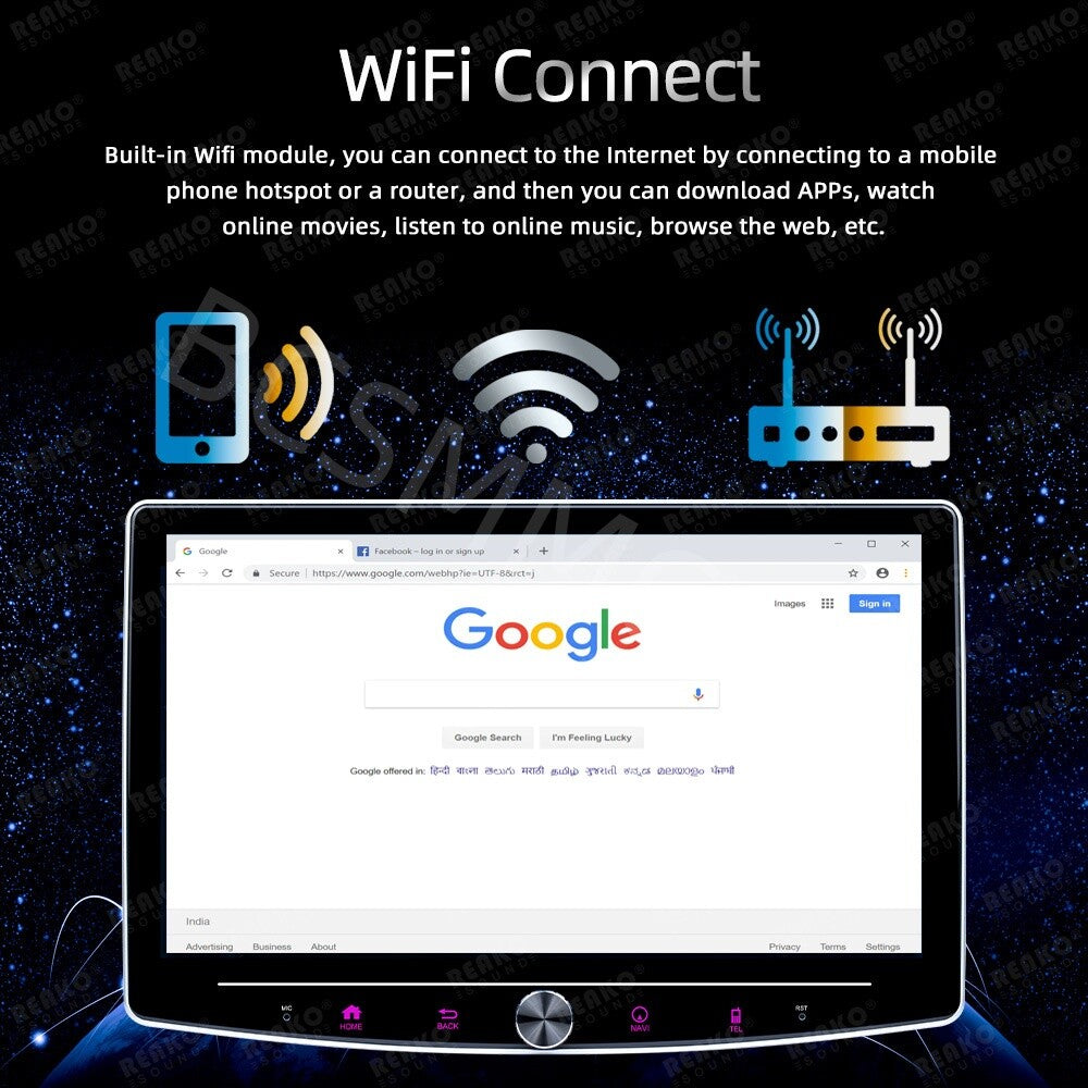 10IN Android 12 For Carplay Android Auto Car Radio Stereo GPS Wifi 1+32G Camera