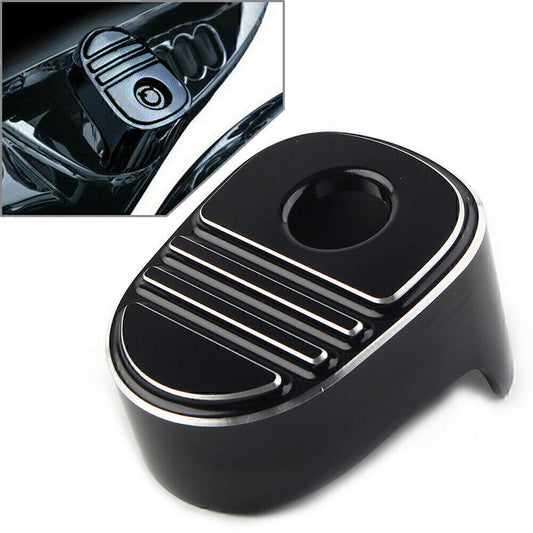 Black Tri-Line Ignition Switch Cover Fits for Harley Touring Street Glide FLHX 14-22