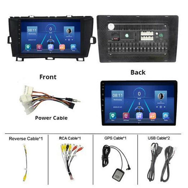 Car 9inch Android Radio Multimedia Video Player GPS Navi FM Stereo Prius 09-14