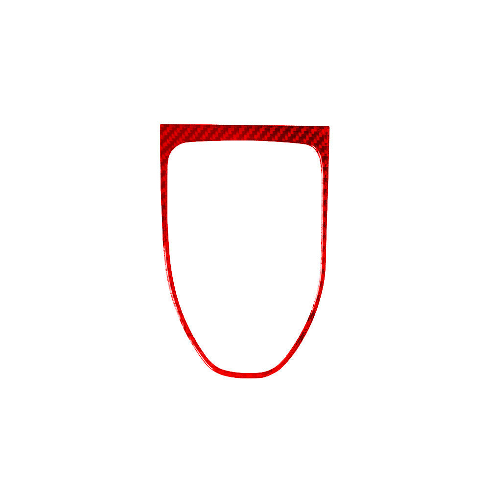 Red carbon fiber gear shift frame trim cover for the for Hyundai for Veloster JS 2019 - 2022
