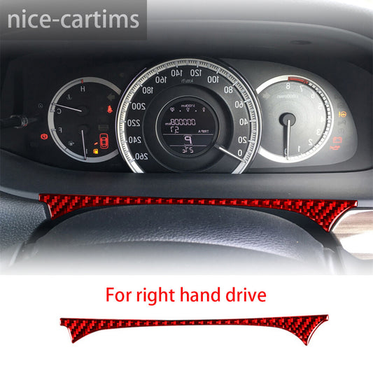 for Honda Accord 2014-2017 RHD Instrument Panel Dashboard Cover Red Carbon Fiber