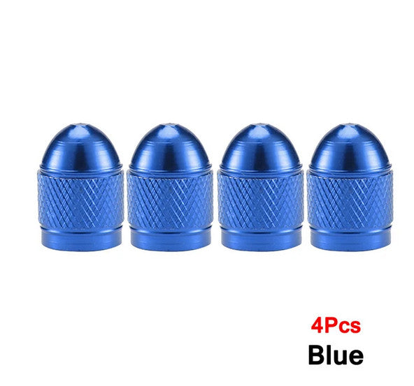 4-piece car tire valve cover rod air dust cover, red universal for Subaru and for Saab