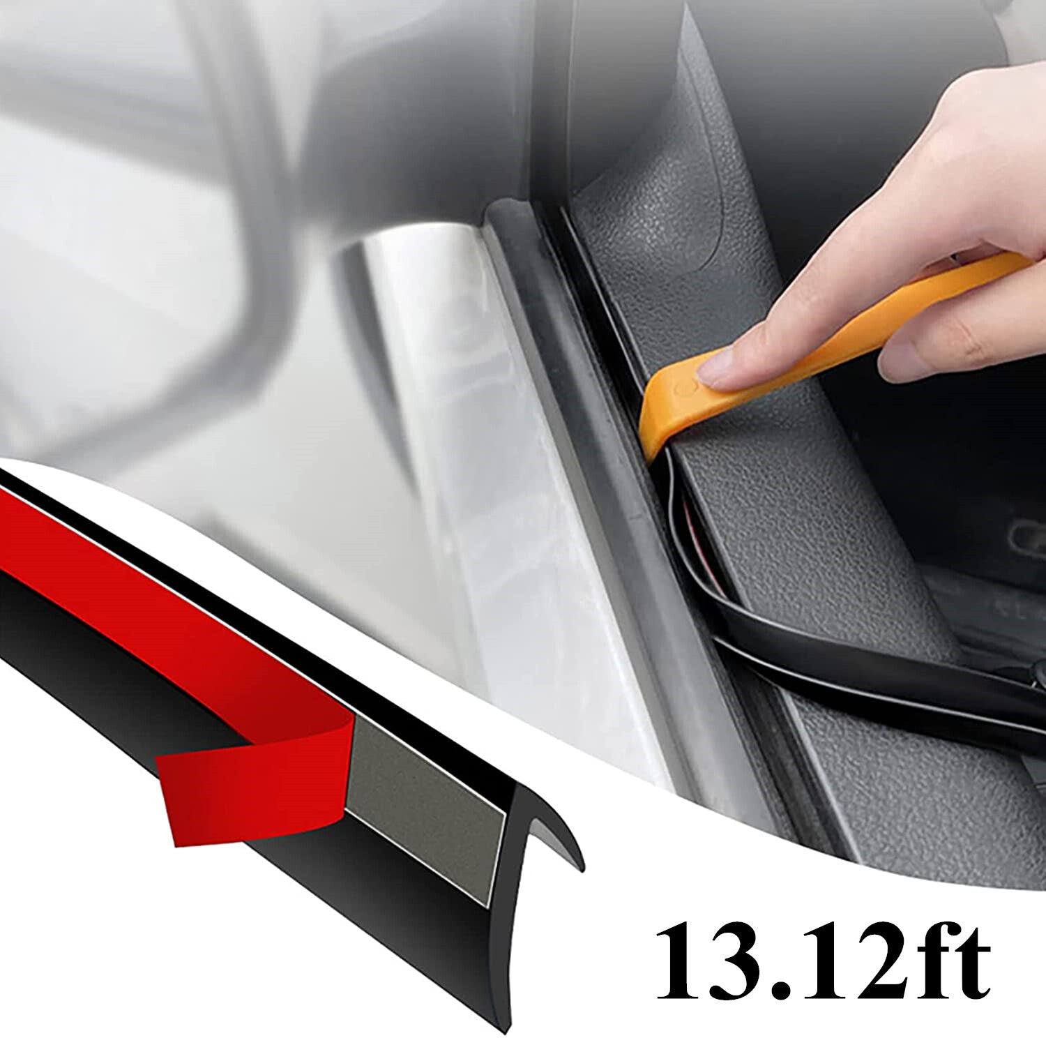 for BMW 13ft V Shape Car Side Window Trim Edge Moulding Rubber 4m Sealing Strip