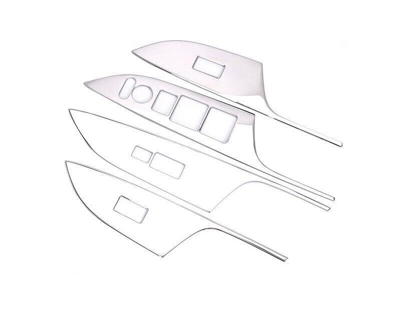 for Honda Accord EX 2013-2017 Silver Steel Window Lift Panel Switch Cover Trim