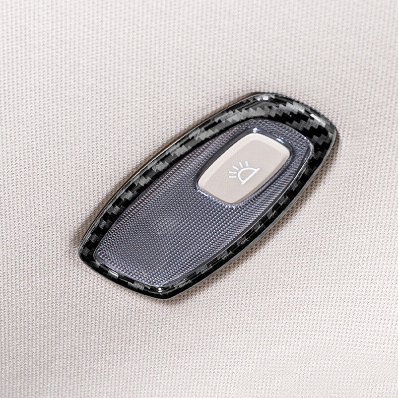 for Kia Carnival 2022-2023 Carbon Fiber Side Reading Light Frame Cover Trim 2pcs