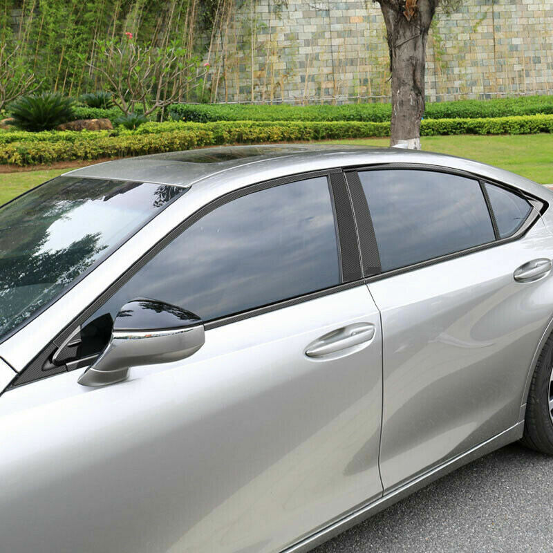 for Lexus ES350/300H/250 2019-2022 Carbon Look Steel Window Sill Trim Cover Trim