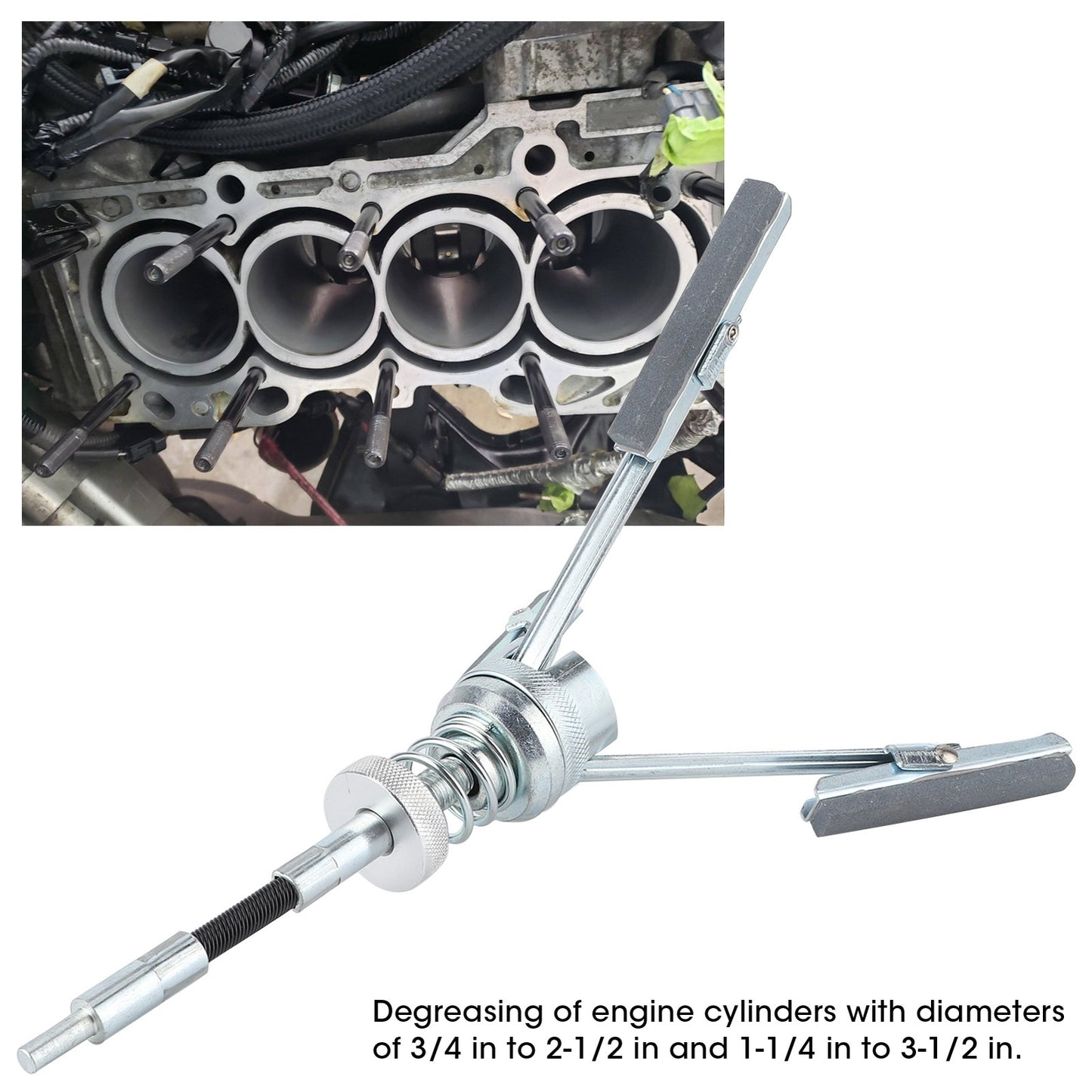 3 Jaws Cylinder Honing Tool Flexible Shaft Engine Hone Carbon Removing Parts For