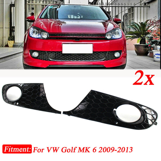 Front bumper fog light grille grille with honeycomb grille cover suitable for Volkswagen for Golf MK 6 2009-2013