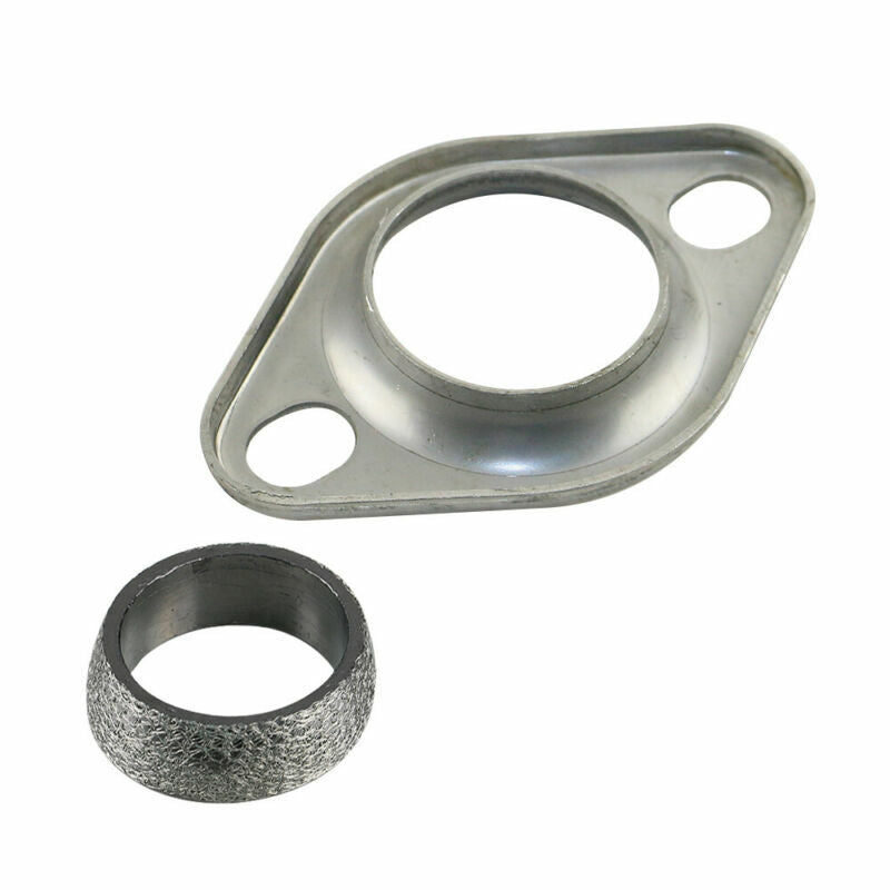 Set 2 Exhaust Collector Flange  Donut Flange Header Stainless Steel w/ Gasket
