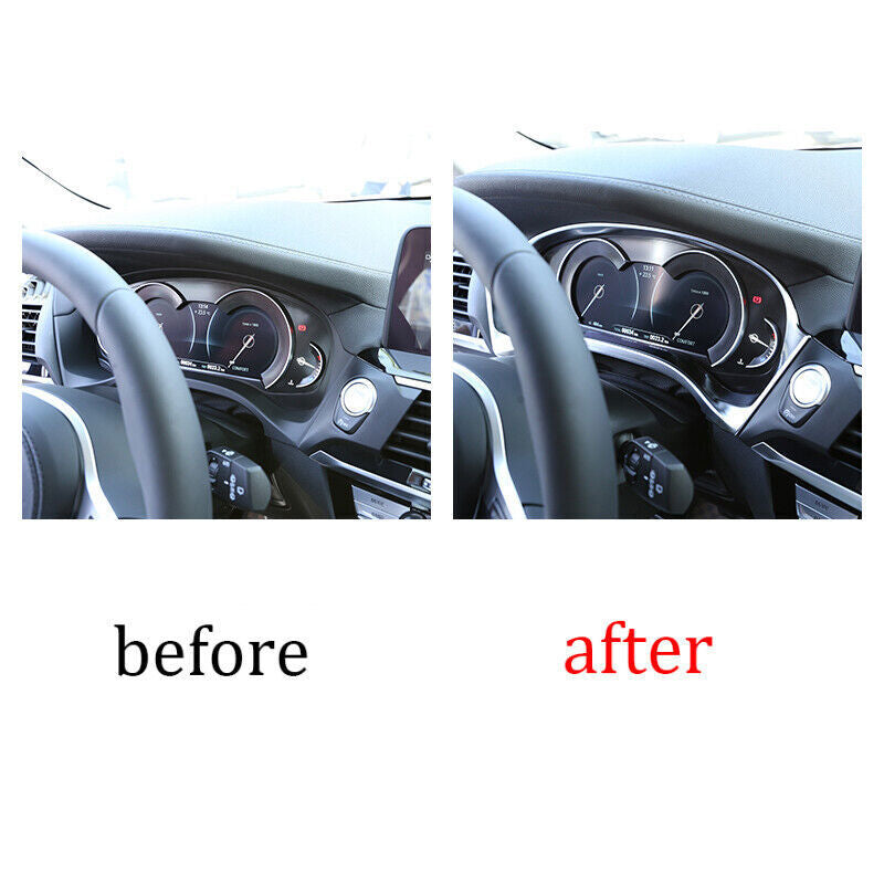 for BMW X3 G01 2018-2021 ABS Silver Instrument Dashboard Frame Decor Cover Trim