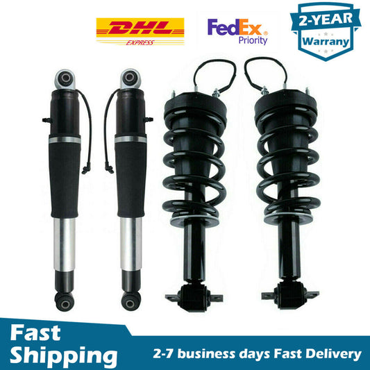 4X for Chevy Suburban for Cadillac for Escalade Front Rear Struts Assys Shock w/Magnetic