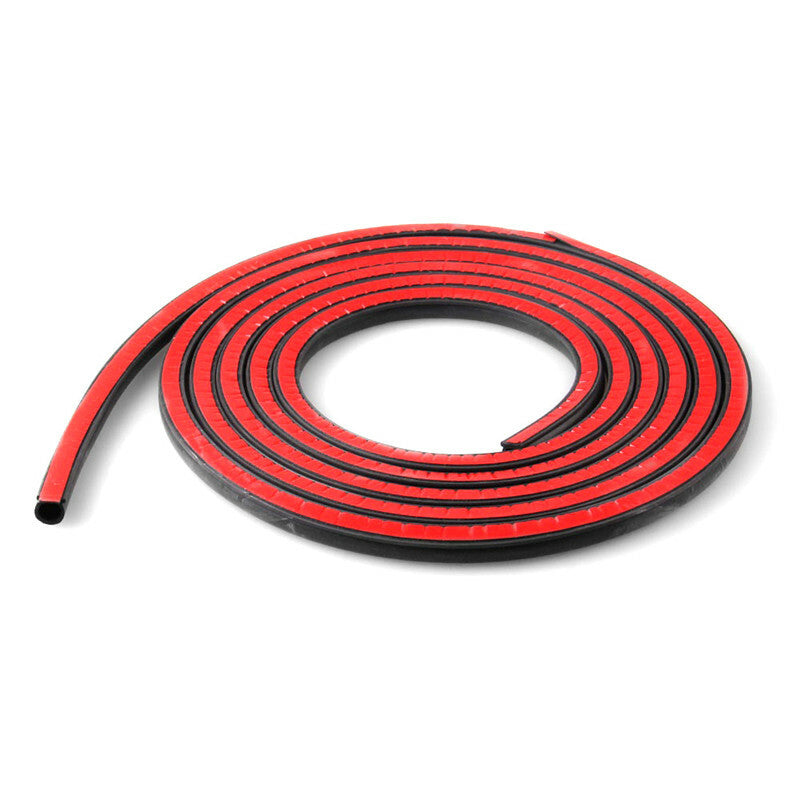 Car Small D-Shape Rubber Seal Strip Mat Weatherstrip Self Adhesive Hollow 8M Pad