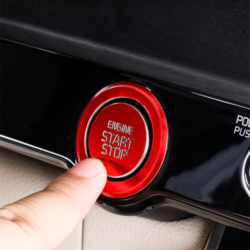 for Kia Carnival 2022-2023 Red One-Button Start Stop Button Ignition Switch Trim