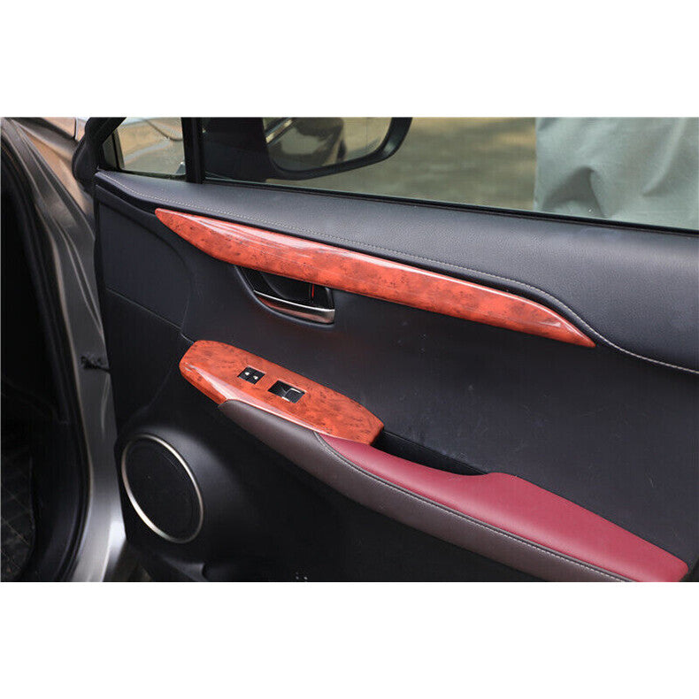 for Lexus NX200t 300h 2015-2021 Wood Grain Car Inner Door Panel Trim Cover Strip