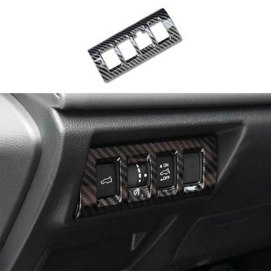 for Subaru Outback 2020-23 Carbon Fiber Style Headlight Switch Button Cover Trim