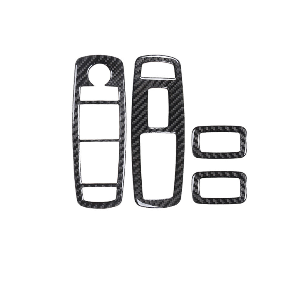 4Pcs Carbon Fiber Interior Window Cover Trim Fit for Chrysler 300 2015-22