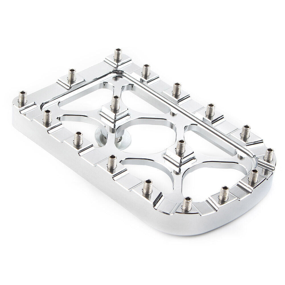 2x Chrome MX Style Large Brake Pedal Pad Cover Fit for Harley Softail Electra Glide