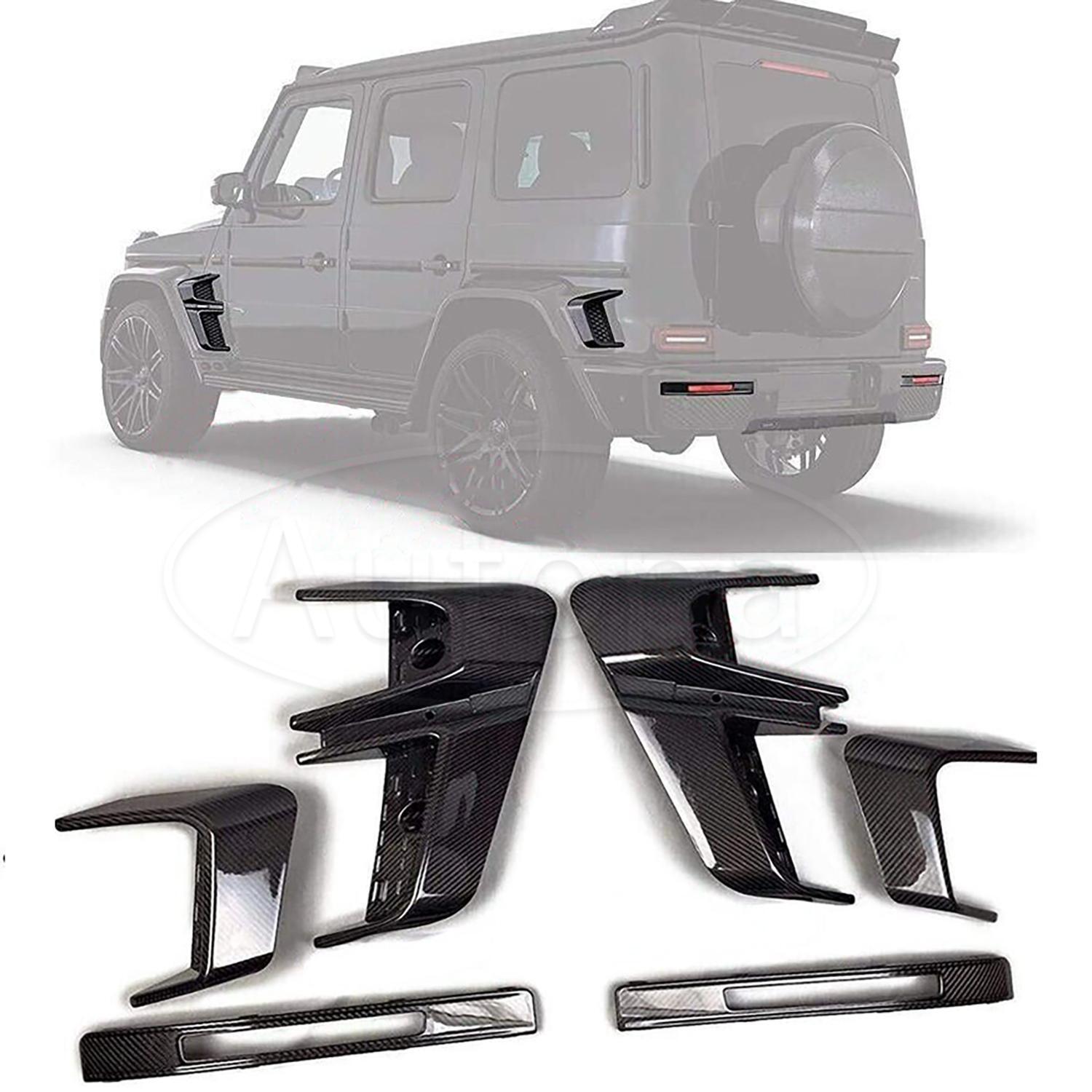 6x Exterior Trim Fender Vent Set for Mercedes W463a W464 Dry Carbon Fiber Bs Sty
