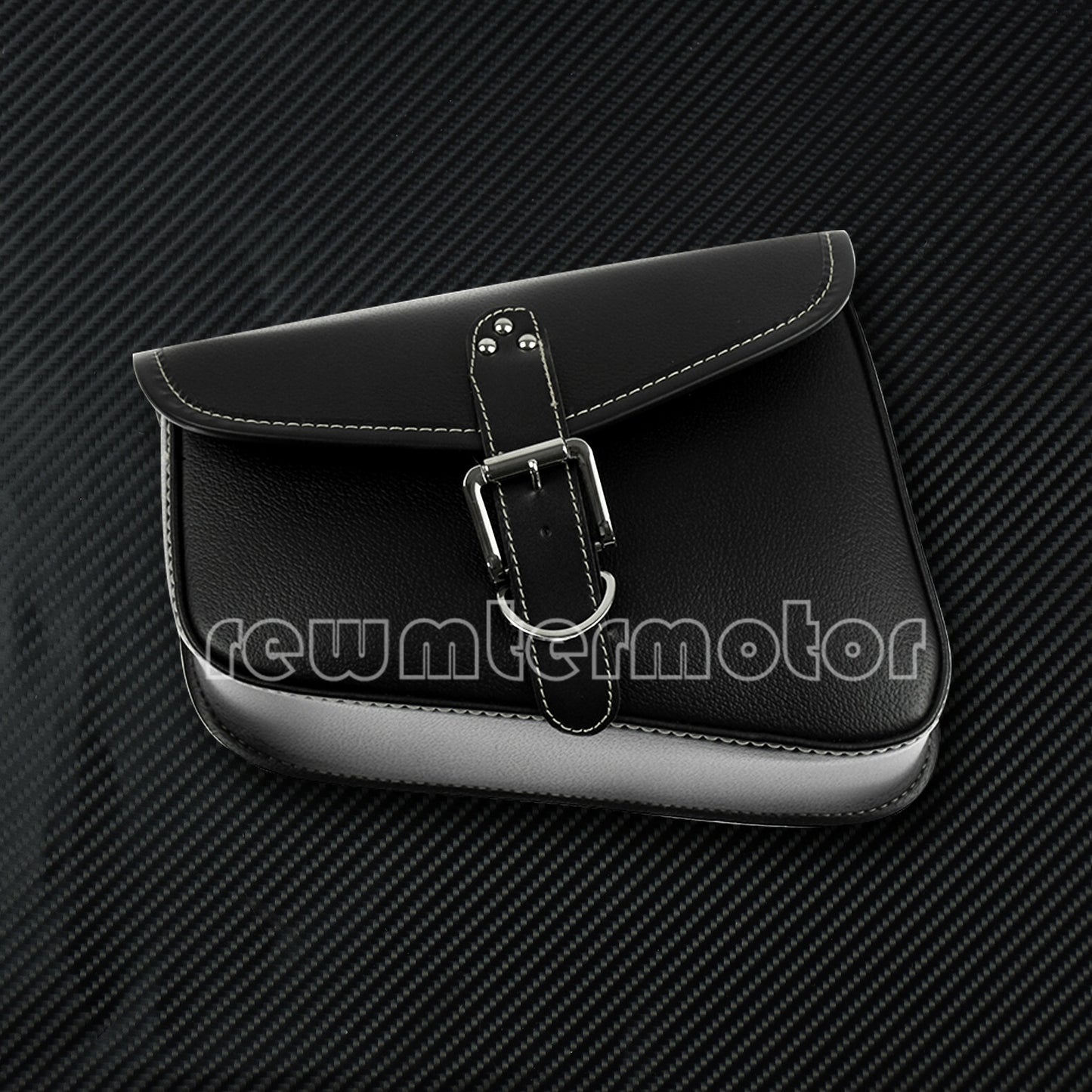 Black Left Side Saddlebag Saddle Bag Fit For Sportster XL883 XL1200 PU Leather