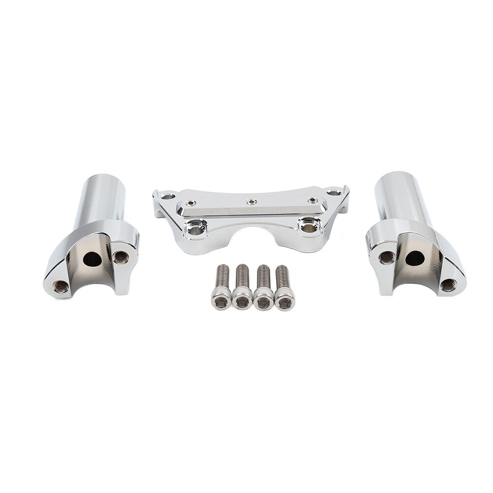 3.5 Straight Handlebar Riser  Top Clamp Chrome FIT for Harley Dyna Tour Road Glide