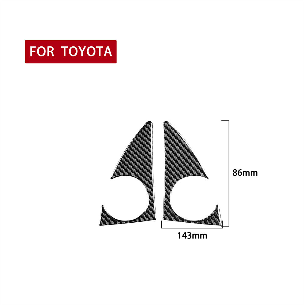 Carbon Fiber A Pillar Loudspeaker Panel Cover Trim for Toyota Tundra 2014-2018