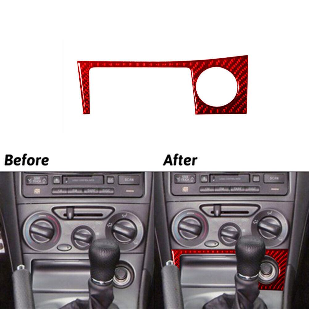 18Pcs Red Carbon Fiber Full Interior Kit Cover Trim for Toyota Celica 2000-2005