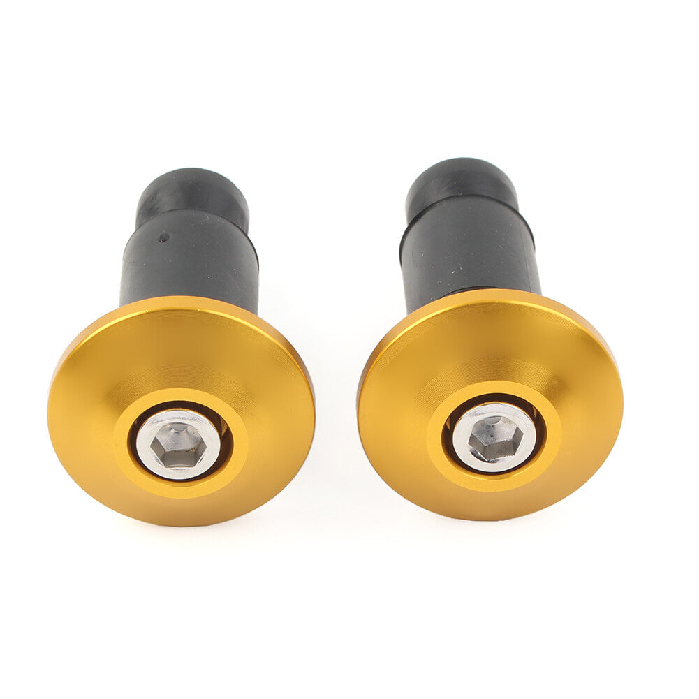 7/8Handle Bar End Weights Handlebar Grips Cap Plugs Dirt Bike Gold Motor