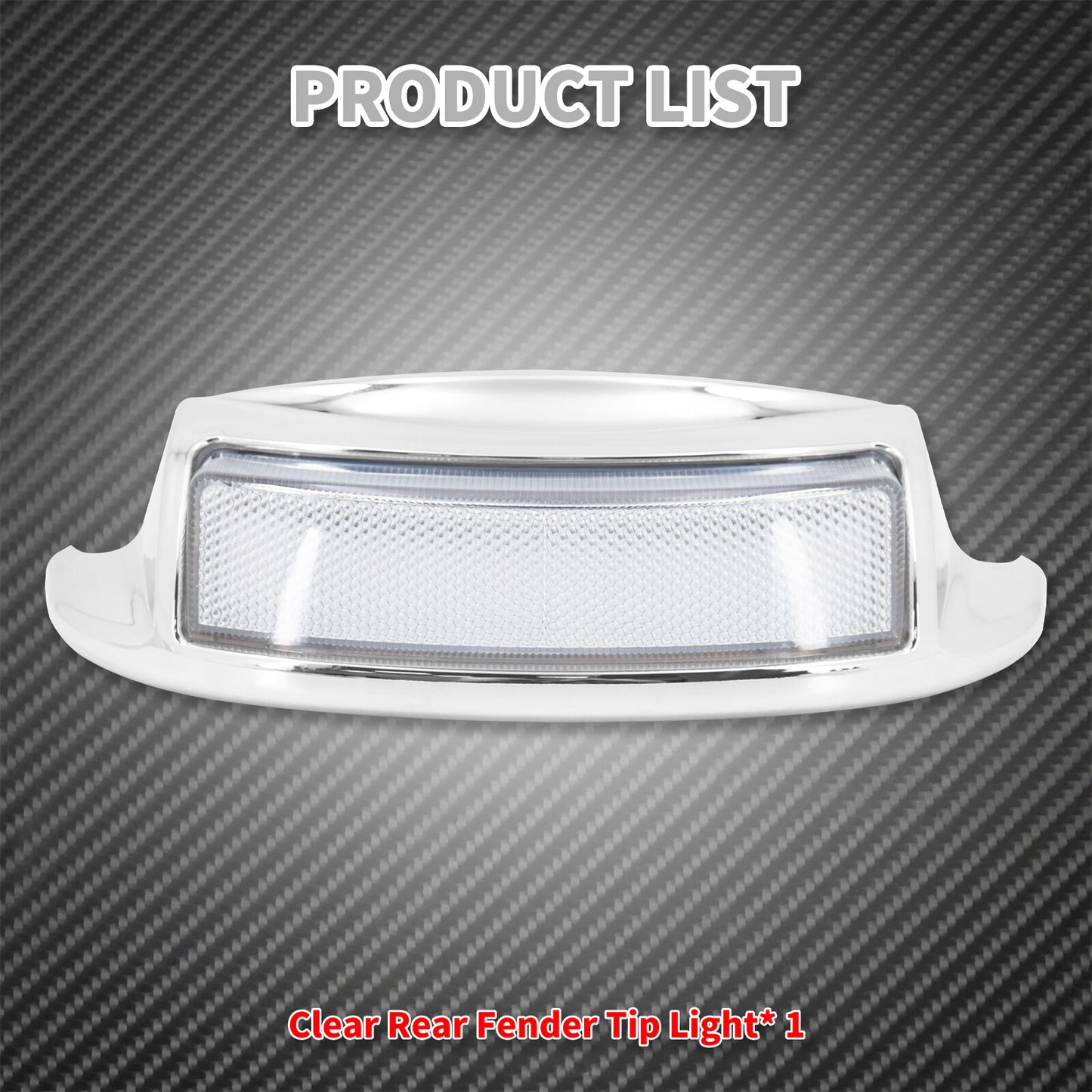 Rear Fender Clear Len Tip Light Fit for Harley Touring Electra Glide 2016-2023