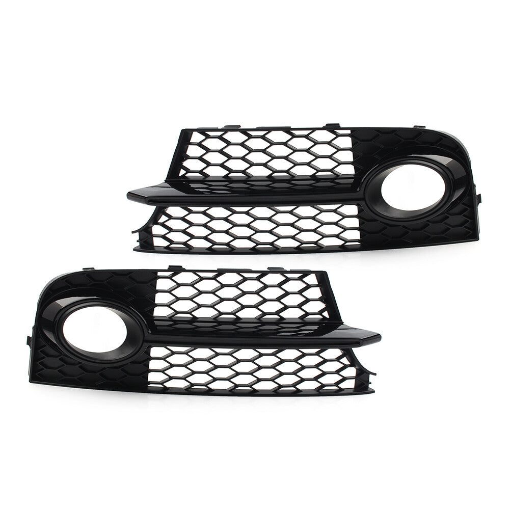 Pair Front Bumper Mesh Fog Light Grille Cover for Audi TT MK2 TTS 2011-14
