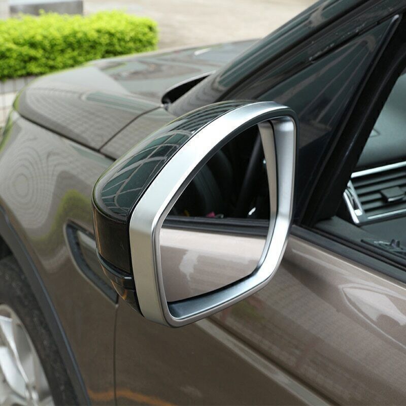 For LR Discovery Sport 2015-19 Silver Rear Door View Mirror Frame Cover Trim 2P