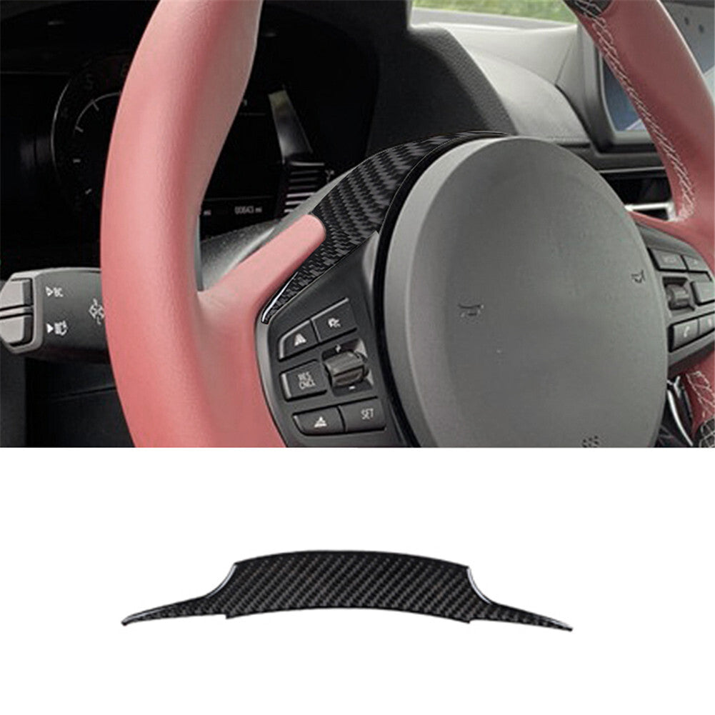 Carbon Fiber Interior Steering Wheel Cover Trim for Toyota Supra A90 2019-2022