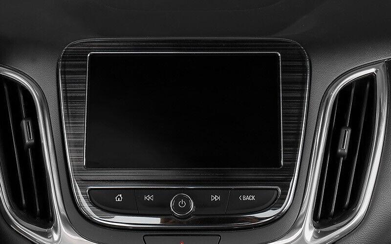 for Chevrolet Equinox 18-21 Black Titanium Central Console Navigation Frame Trim