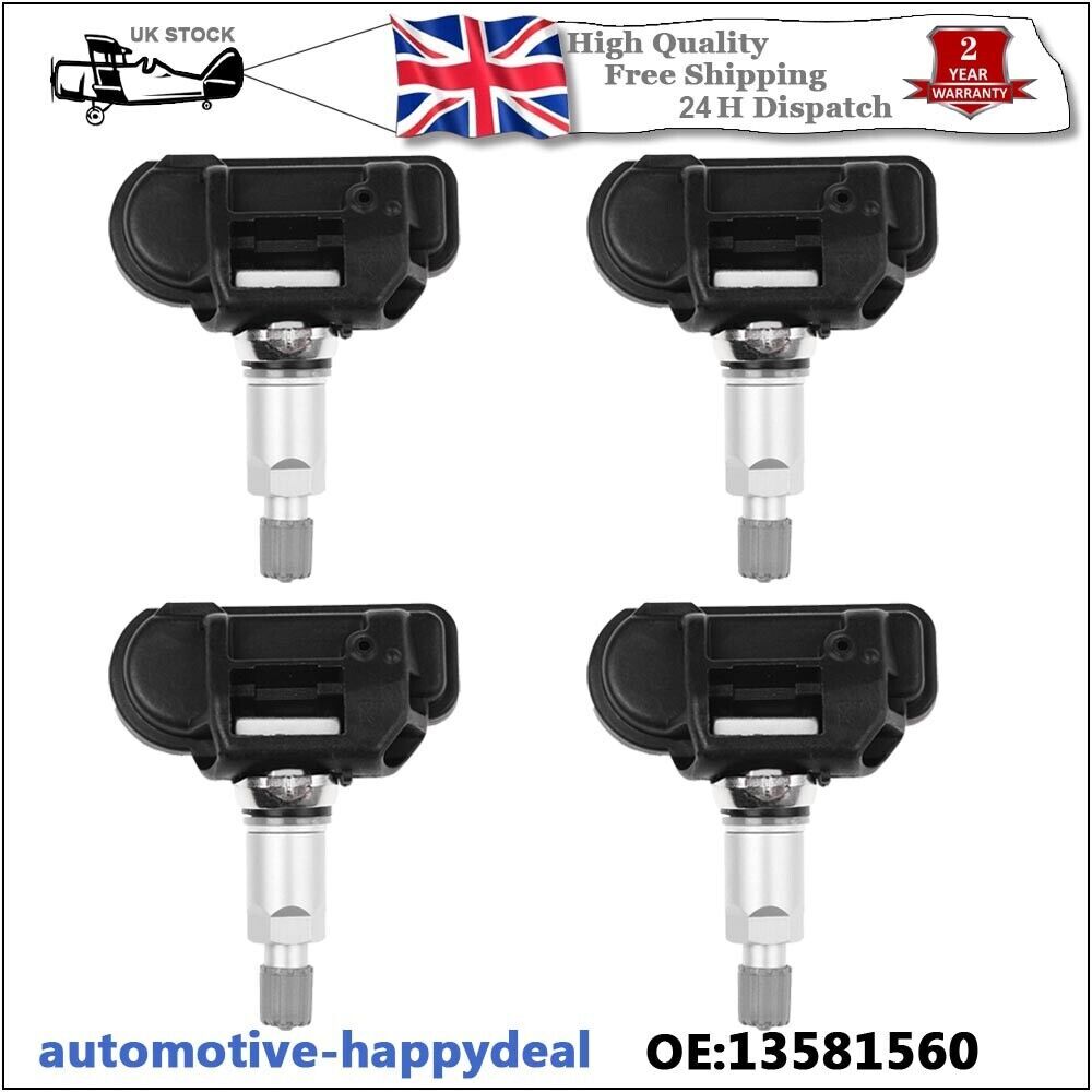 4X TPMS Tire Pressure Sensor 13598775 for Vauxhall Astra for Corsa Zafira Insignia