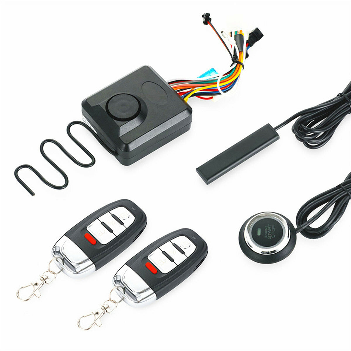 Wireless Anti-Theft Motorcycle Security Alarm Engine Push Start Remote Control