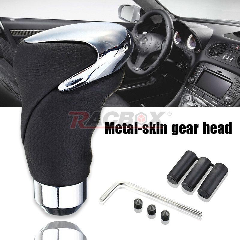 Leather Car Gear Shifter Handle Shift Knob Lever Cover Fit for Manual Automatic
