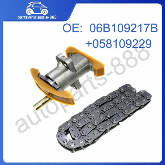 058109229B Timed chain tensioner with chain; 06B109217B Suitable for Audi A4, A6, for Passat , B5