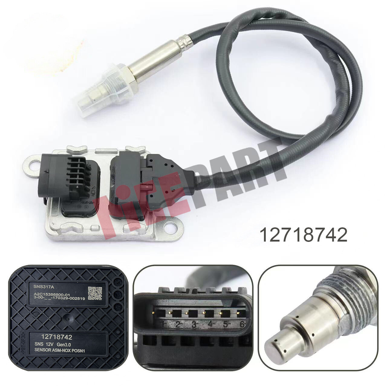 12718742 Nitrogen Oxide Sensor compatible GM 17-19 for Sierra Silverado
