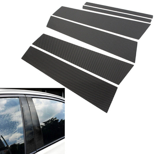 Window B Pillar Trim Cover Decoration Carbon Fiber Fit for Mercedes-Benz GLA 2013-18