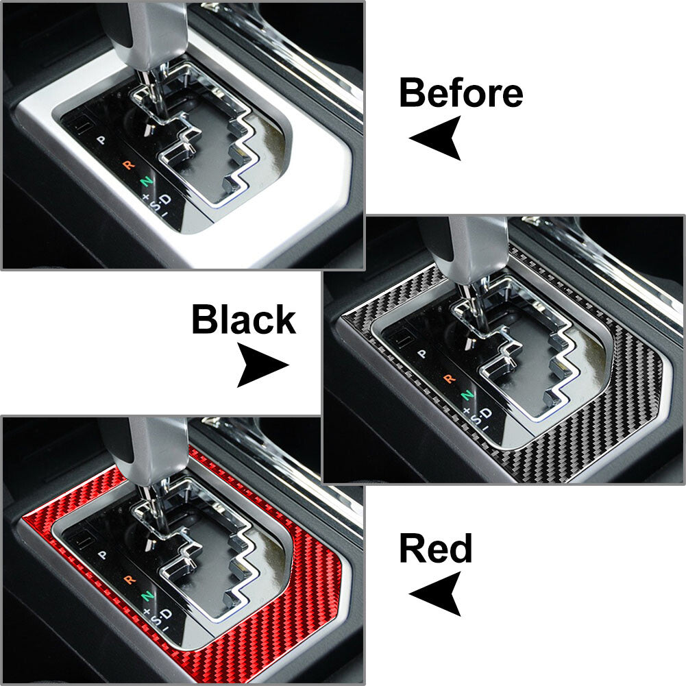 Carbon Fiber Gear Shift Panel Cover Trim Fit for Toyota Tundra 2014-2021 2015 2016
