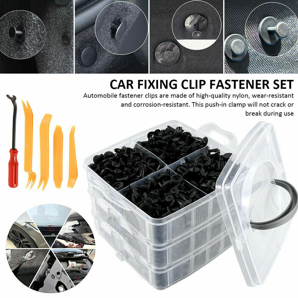 750X Car Retainer Clips Auto Fasteners Push Trim Clips Pin Rivet Bumper Kit