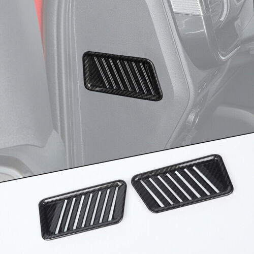 2for Ford F150 2021-2023 Carbon Fiber Dashboard Side Air Vent Outlet Cover Trim